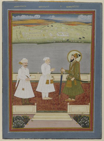 Emperor Meeting with Courtiers by Indian School